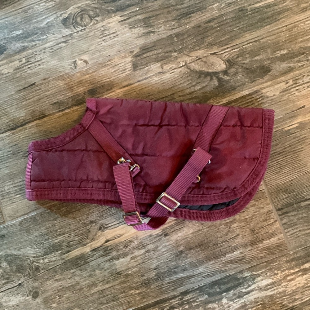 Burgundy Dura-tech size xs dog coat insulted